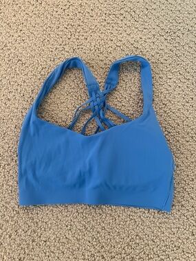lululemon sky blue supportive athletic crop top